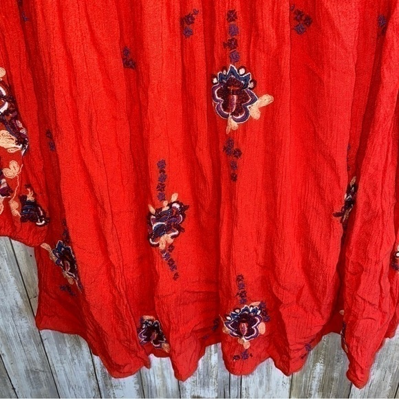 Free People Oxford Floral Embroidered Open Back Mini Dress - Picture 6 of 11